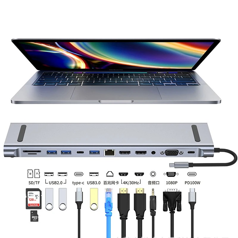 USB C 3.0 HUB Tip C Çoklu 4K H - 4 Hdmi Multi Monitor Video Card 4K incelemesi ve fiyatı