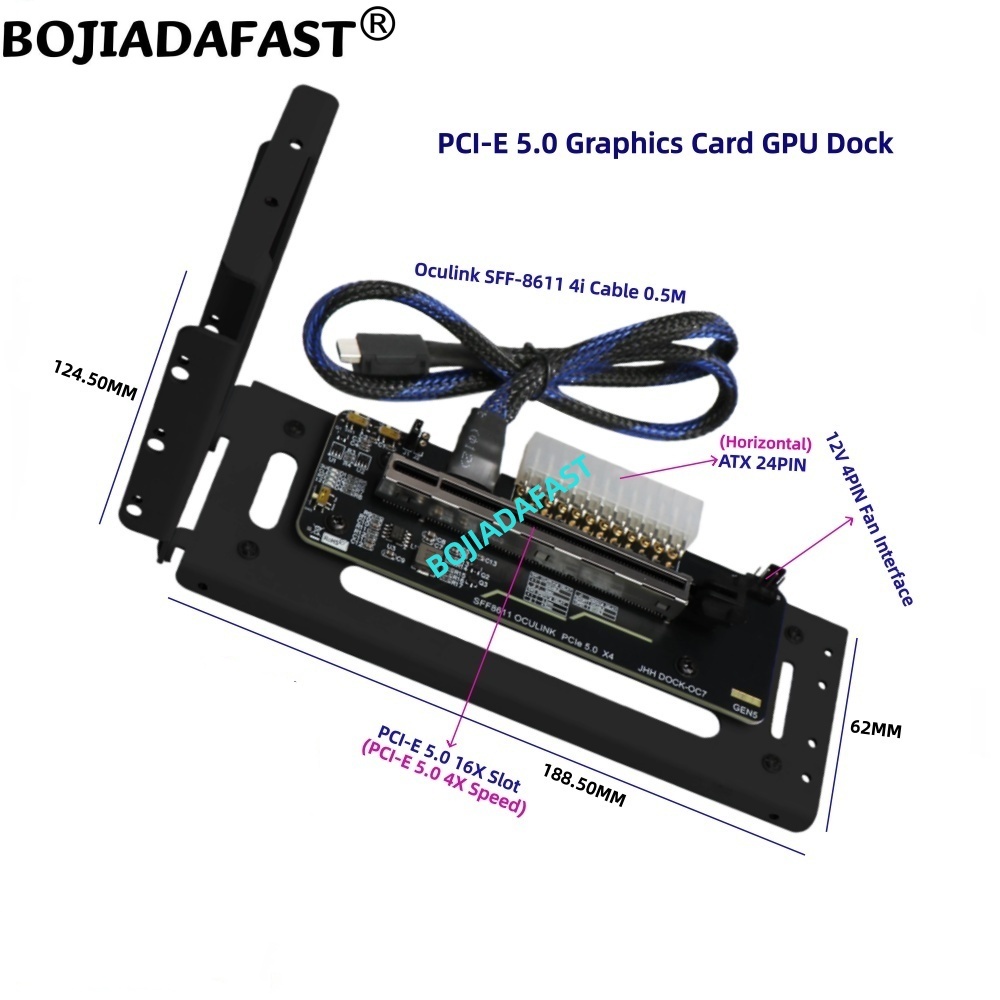 PCI-E 5.0 16X GEN5 Adaptör Kar - Oculink Egpu Dock Graphics Card incelemesi ve fiyatı