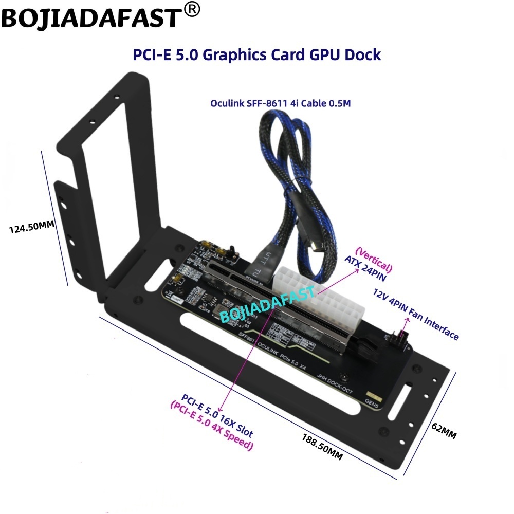 PCI-E 5.0 16X GEN5 Adaptör Kar - Oculink Egpu Dock Graphics Card incelemesi ve fiyatı