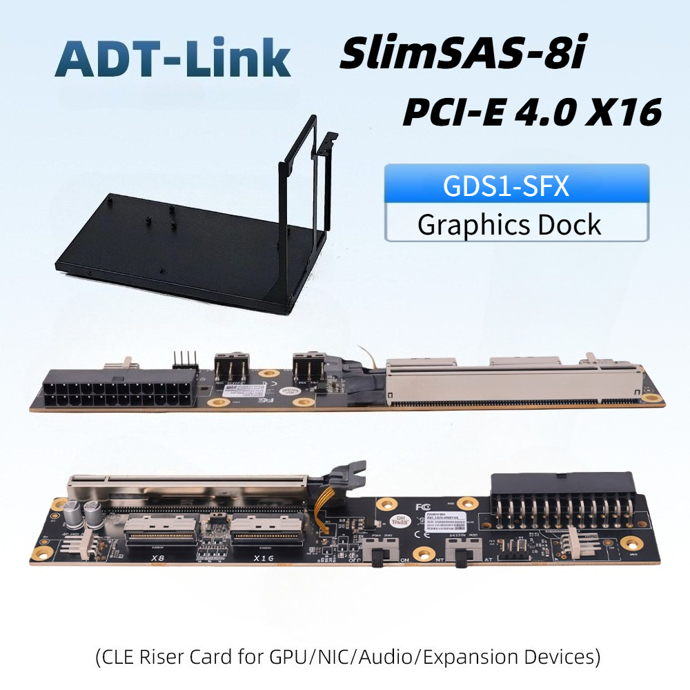 Çift SlimSAS 8i Grafik GPU Bağ - Oculink Egpu Dock Graphics Card incelemesi ve fiyatı
